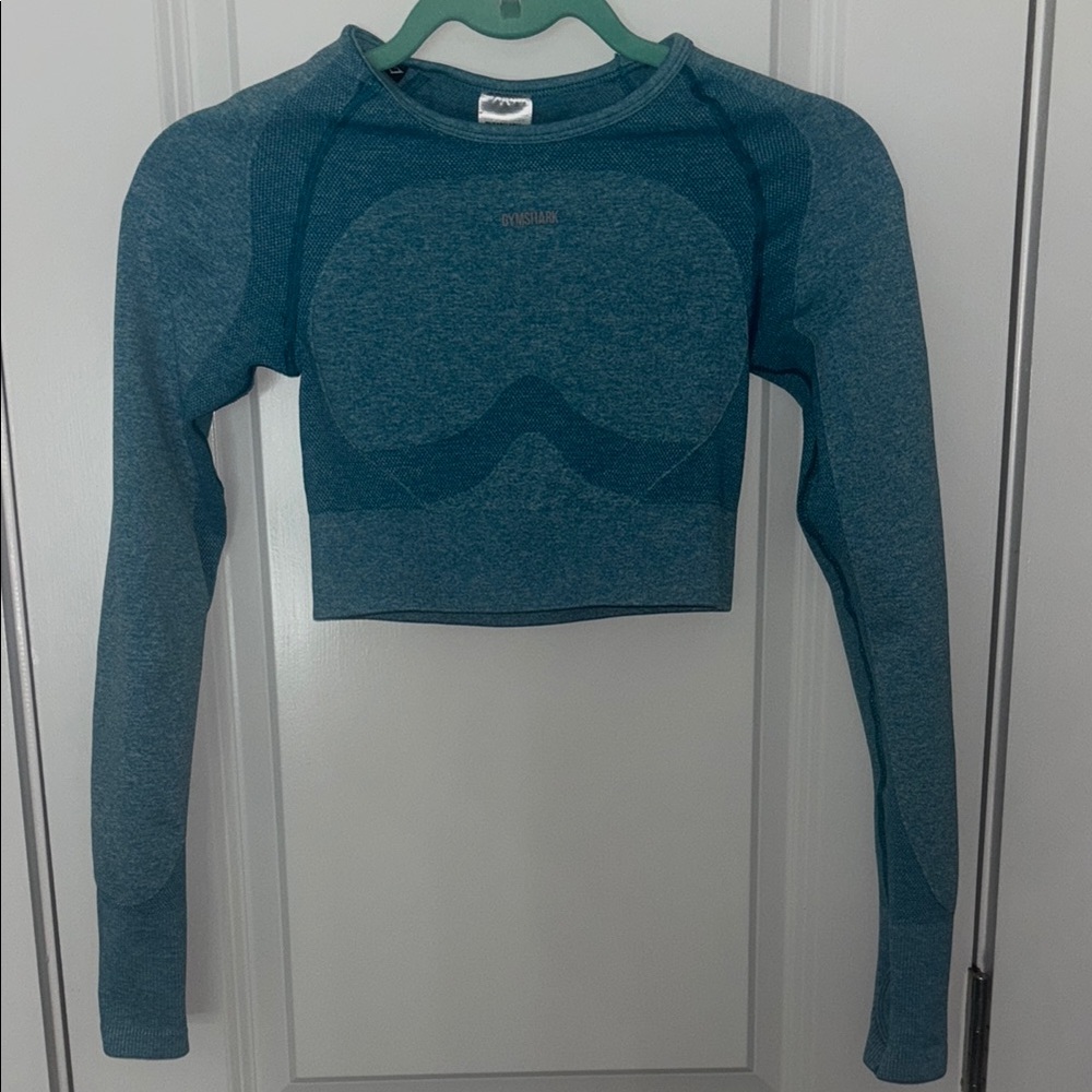 Gymshark Blue Long Sleeve Crop Top